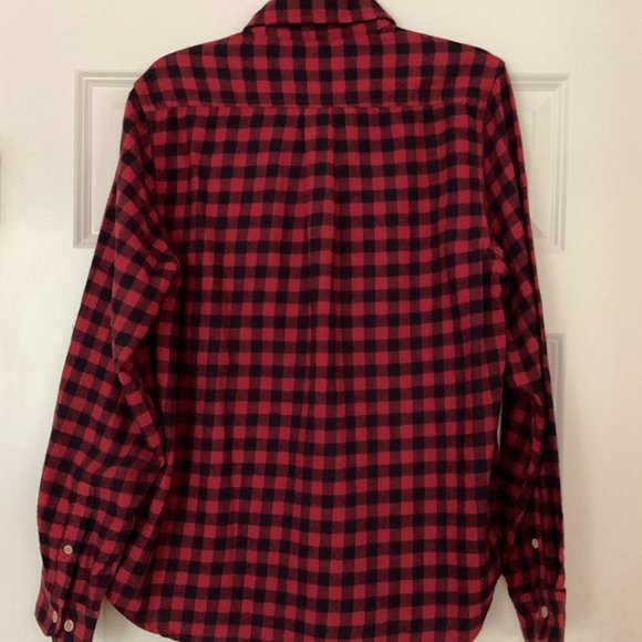 EDDIE BAUER Men's Gingham Plaid Flannel LS Shirt NWT Size M - Picture 2 of 7